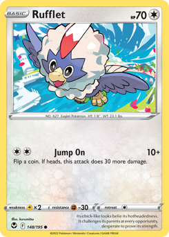 Rufflet, Silver Tempest #148, Pokémon TCG card