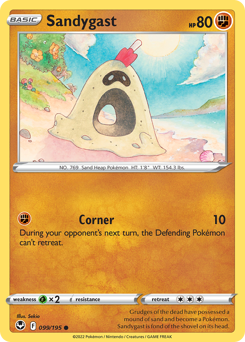Sandygast, Silver Tempest #99, Pokémon TCG card