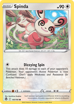 Spinda, Silver Tempest #141, Pokémon TCG card