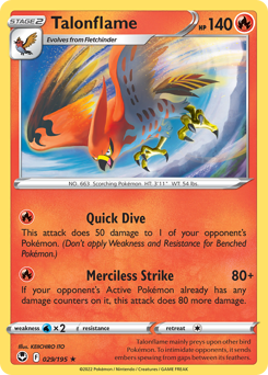 Talonflame, Silver Tempest #29, Pokémon TCG card