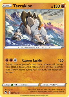 Terrakion, Silver Tempest #97, Pokémon TCG card