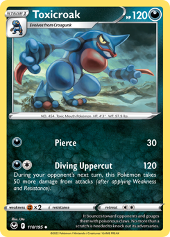 Toxicroak, Silver Tempest #110, Pokémon TCG card