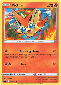 Victini, Silver Tempest #23, Pokémon TCG card