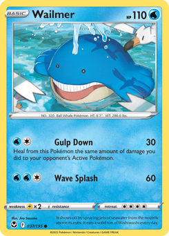 Wailmer, Silver Tempest #37, Pokémon TCG card
