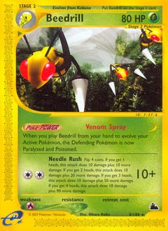 Beedrill, Skyridge #5, Pokémon TCG card