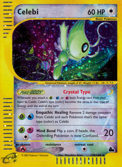 Celebi, Skyridge #145, Pokémon TCG card