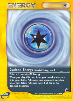 Cyclone Energy, Skyridge #143, Pokémon TCG card