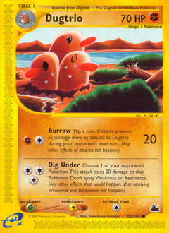 Dugtrio, Skyridge #52, Pokémon TCG card