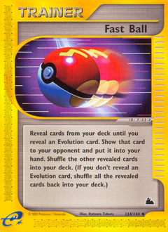 Fast Ball, Skyridge #124, Pokémon TCG card