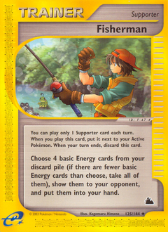 Fisherman, Skyridge #125, Pokémon TCG card