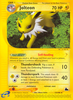 Jolteon, Skyridge #13, Pokémon TCG card