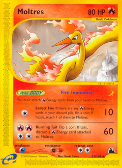 Moltres, Skyridge #21, Pokémon TCG card