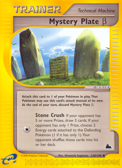Mystery Plate β, Skyridge #134, Pokémon TCG card