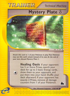 Mystery Plate δ, Skyridge #136, Pokémon TCG card