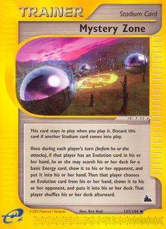 Mystery Zone, Skyridge #137, Pokémon TCG card