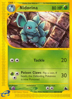 Nidorina, Skyridge #83, Pokémon TCG card