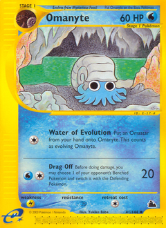 Omanyte, Skyridge #41, Pokémon TCG card