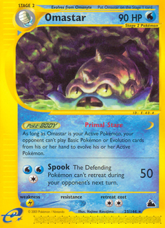 Omastar, Skyridge #23, Pokémon TCG card