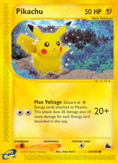 Pikachu, Skyridge #84, Pokémon TCG card