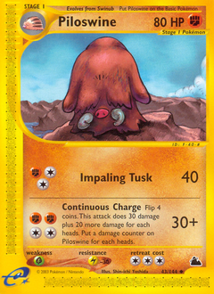 Piloswine, Skyridge #43, Pokémon TCG card