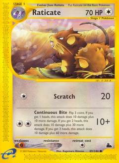 Raticate, Skyridge #89, Pokémon TCG card