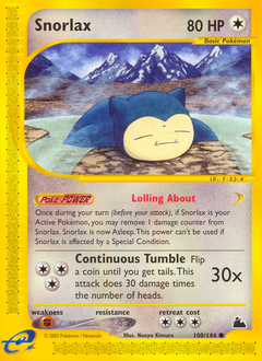 Snorlax, Skyridge #100, Pokémon TCG card