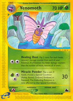 Venomoth, Skyridge #111, Pokémon TCG card