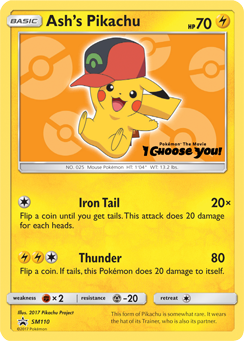 Ash's Pikachu, SM Black Star Promos #SM110, Pokémon TCG card