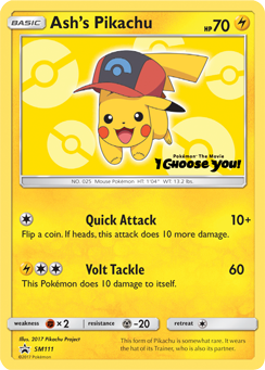 Ash's Pikachu, SM Black Star Promos #SM111, Pokémon TCG card
