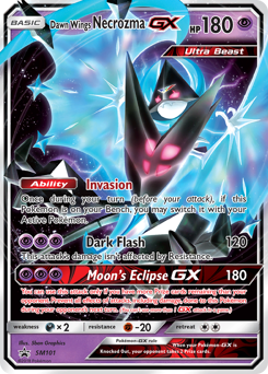 Dawn Wings Necrozma-GX, SM Black Star Promos #SM101, Pokémon TCG card