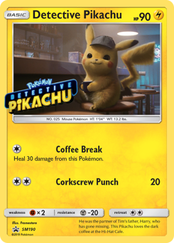 Detective Pikachu, SM Black Star Promos #SM190, Pokémon TCG card