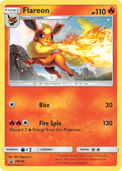 Flareon, SM Black Star Promos #SM186, Pokémon TCG card