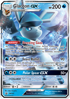 Glaceon-GX, SM Black Star Promos #SM147, Pokémon TCG card