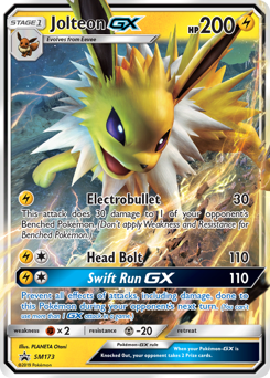 Jolteon-GX, SM Black Star Promos #SM173, Pokémon TCG card