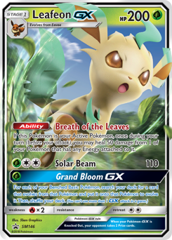 Leafeon-GX, SM Black Star Promos #SM146, Pokémon TCG card