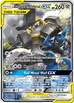 Lucario & Melmetal-GX, SM Black Star Promos #SM192, Pokémon TCG card