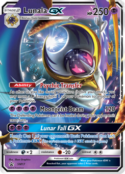 Lunala-GX, SM Black Star Promos #SM17, Pokémon TCG card
