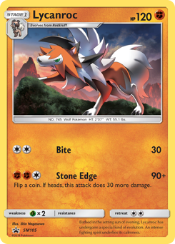 Lycanroc, SM Black Star Promos #SM105, Pokémon TCG card