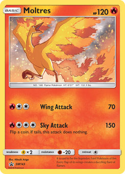 Moltres, SM Black Star Promos #SM143, Pokémon TCG card