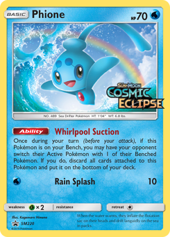 Phione, SM Black Star Promos #SM220, Pokémon TCG card
