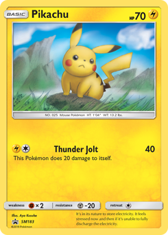 Pikachu, SM Black Star Promos #SM183, Pokémon TCG card