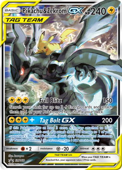 Pikachu & Zekrom-GX, SM Black Star Promos #SM168, Pokémon TCG card