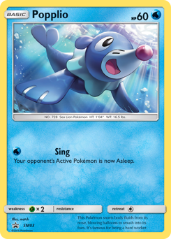 Popplio, SM Black Star Promos #SM03, Pokémon TCG card