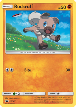 Rockruff, SM Black Star Promos #SM120, Pokémon TCG card