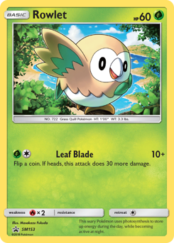 Rowlet, SM Black Star Promos #SM153, Pokémon TCG card