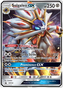 Solgaleo-GX, SM Black Star Promos #SM104, Pokémon TCG card