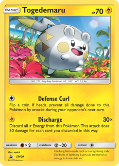 Togedemaru, SM Black Star Promos #SM09, Pokémon TCG card