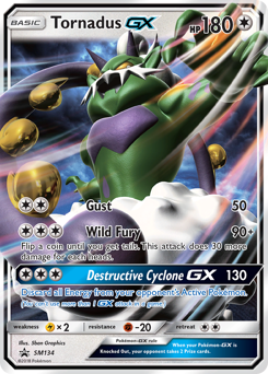 Tornadus-GX, SM Black Star Promos #SM134, Pokémon TCG card