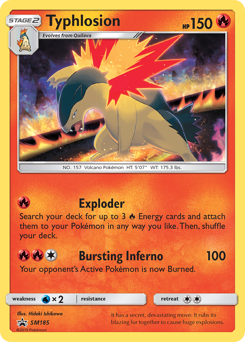 Typhlosion, SM Black Star Promos #SM185, Pokémon TCG card
