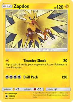 Zapdos, SM Black Star Promos #SM145, Pokémon TCG card
